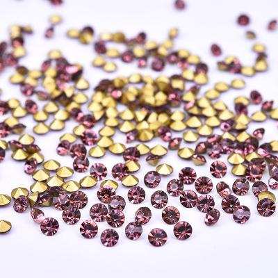 China Pointback Tiny Nail Fashion Bags Jewelry Glass Rhinestones SS2-SS20mm Glass Rhinestones Rhinestones DIY for sale