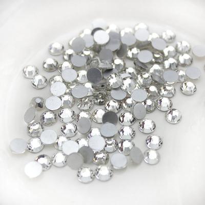 China Hot Selling Flatback New Trend Rhinestone Applique Round Glass Flatback Rhinestone For DIY Craft Decoration for sale