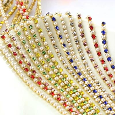 China Easy Apply 3d Chains Crystal Rhinestone Valentine Nails Designs Art Decorations Fashion 25cm for sale