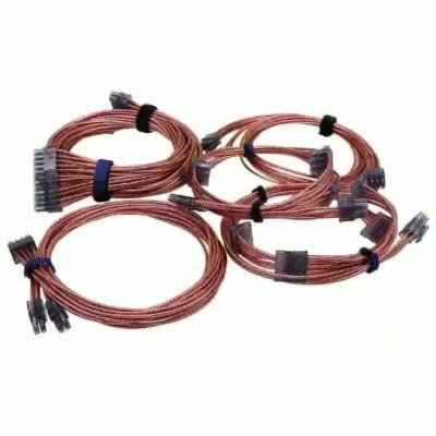 China Braided Modular 24Pin 8pin 6pin PSU Cable Power Supply Sleeved Extension Cable Length 630mm for sale