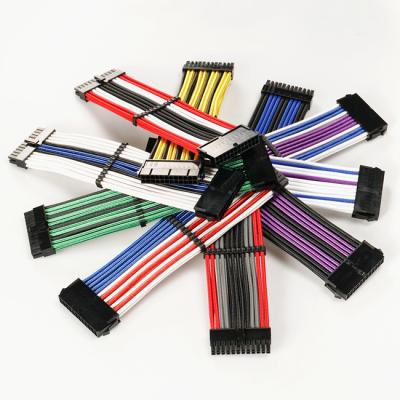 China Van de katoenen de Nylon Sleeved Kabel PSU ATX 24Pin/8Pin PCI-E Computeruitbreiding aan 6+2Pin /8Pin EPS aan 4+4Pin/6Pin pci-e Te koop