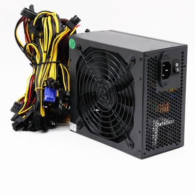 China ATX 1600W Bitcoin Mining Machine 110V-240V 12V server psu Power Supply for 6 GPU Rig for sale