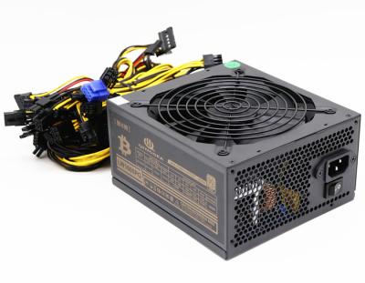 China ATX 1600w Power Supply 80+ Gold Designed Support 8 GPUs GPU PSU Designed Voltage 110V for sale