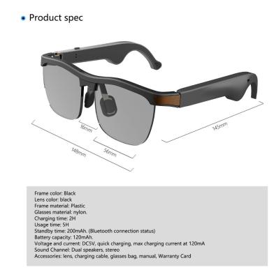 China 5.0 Technology Music Smart Glasse Outdoor Sports Uv Proof Waterproof for sale