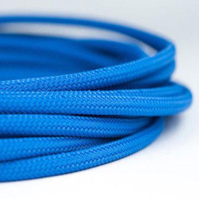 China High Density PC Spare Parts PET Blue Braided Cable Protection Expandable Sleeving for sale