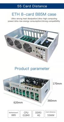 China Leere horizontale Art Aluminiumlegierung des GPU-Server-Kasten-B85 55MM zu verkaufen