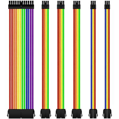 China A isolação que Sleeving prendendo o ANIMAL DE ESTIMAÇÃO do cabo de extensão de USB do poder trançou 18AWG ATX 1*24 à venda