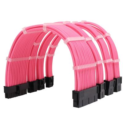 China ATX 24pin*1 4+4Pin EPS*1 6+2Pin PCIE*2 Sleeved computer cable extension for sale