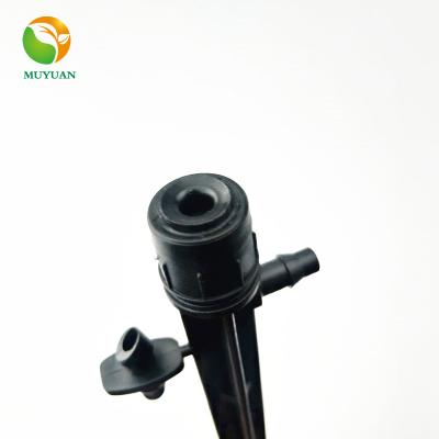 China Easy Installment Garden Lawn Drip Irrigation Micro Spray Adjustable Vortex 360 Flow Device With Stake for sale