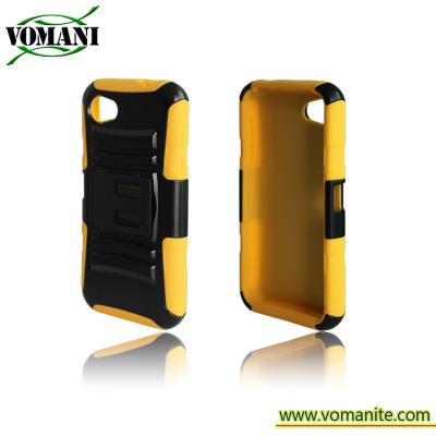 China PC + silicone case for HTC one/first M7, with durable stand for sale