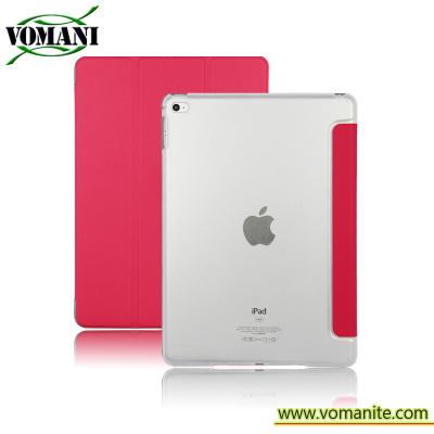 China PU Leathe case for ipad Air2. three fold skin cover for tablet PC for sale