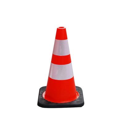 China Reflective PVC Cone Flexible Warning Durable Traffic Reflective Cone for sale