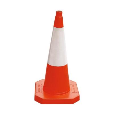 China Anti-UV Orange Rubber Reflective Traffic Cone for sale