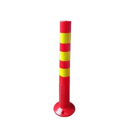 China PE + EVA Warning Colorful Post Flexible Road Divider Drafter Warning Traffic Pole Plastic Capsule for sale