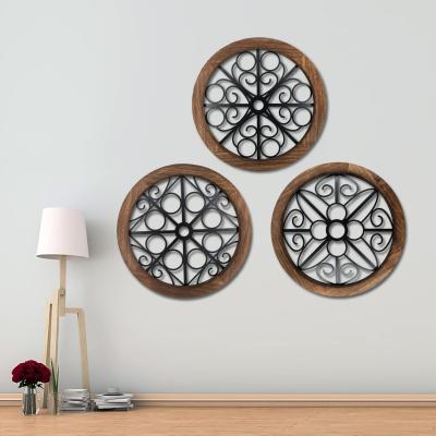 China Durable Wall Decor, Round Wall Art Geometric, for Living Room, Kitchen, Bedroom, Rustic Wall Hanging Decor for Home, Office for sale