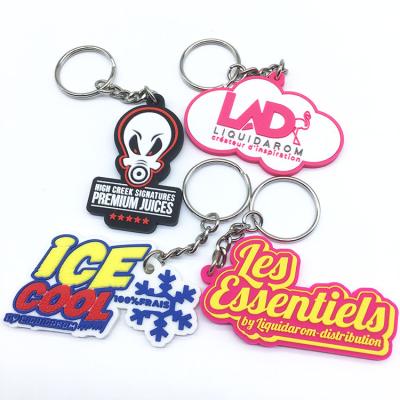 China Promotional Gift Fashion 3D Silicone Logo PVC Rubber Sublimation PVC Promotional Cheap Custom Keychain Customized Key Chain for sale