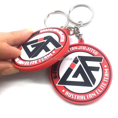 China Custom Promotion Gift Logo Key Chain PVC Embossed Keychains 2D /3D Rubber Soft PVC Key Chain for sale