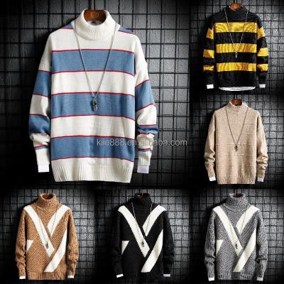 China anti-wrinkle new fall/winter men's round neck knit pullover woolen sweater in plus size for sale