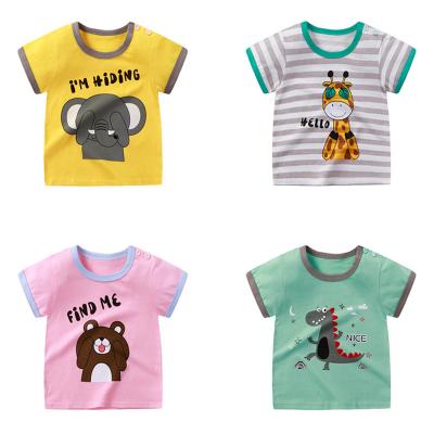 China New Lovely Cartoon Cotton Boy QUICK DRY T-shirt Short Sleeve Top Wholesale for sale