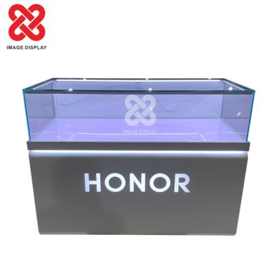 China Fashion Retail Display Counters Grace Cell Phones Cabinet Mobile Phone Showcase Smart Handset Kiosk Telefon-Showcase for sale