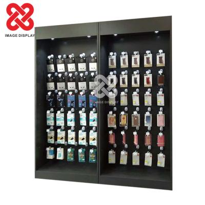 China Single Sided Supermarket Warehouse Metal Shelves For Cell Phone Smart Mobile Accessories Floor Display Stand Racks for sale