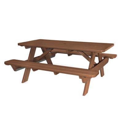 China Waterproof& Direct Recycled UV Resistant HDPE Maker Plastic Planks Picnic Table with Seats for Outdoor Camping Picnic for sale