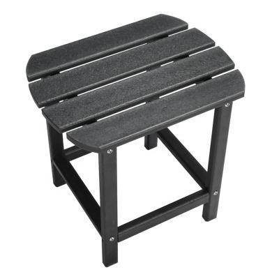 China Waterproof& Poly Square UV Resistant Black Outdoor Side Table Adirondack Lumber End Tables For Patio Backyard Pool Indoor Outdoor Companion for sale