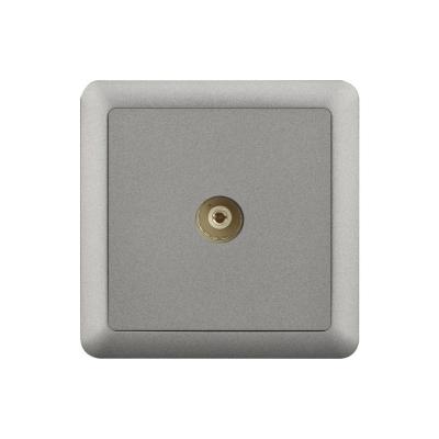 China SOHO 86*86mm UK Residential/General Purpose Gray Standard TV Wall Socket for sale