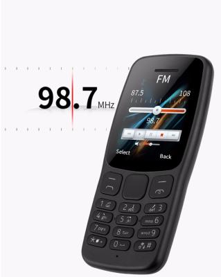 China MP3 playback twin factory price black 1.77 inch cell phone 106 dual sim card chea backup phone with camera and flashlight cell phone for sale