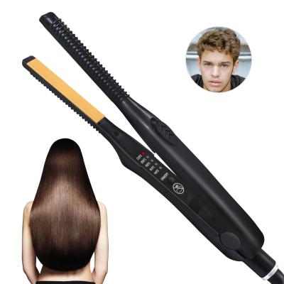 China Professional Hotel Iron Flat Hair Straightener Beard Curling Iron Ceramic Hair Curler For Short for sale