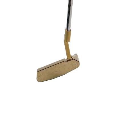 China Factory Direct Selling Steel Golf Putter For Outdoor Sport Gold PVD With Decorative Pattern for sale