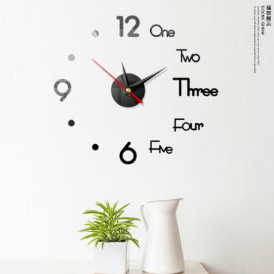 China Hot Selling Digital Cheap Wall Clock Creative Acrylic Home Decoration Antique Style DIY 3D Wall Clocks for sale