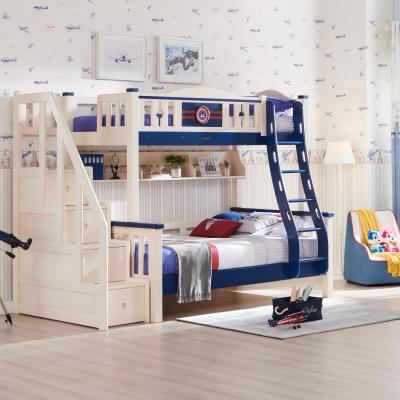 China Expandable loft sleeping space+1 twin bed for whole family + functional kids bed with storages for sale