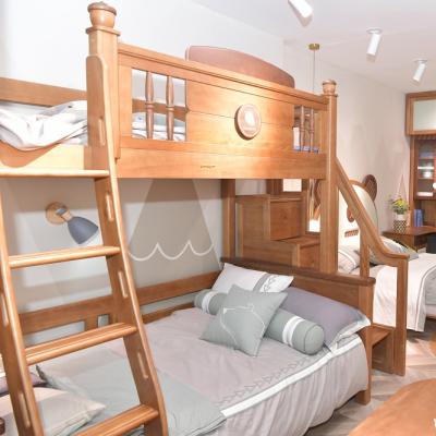 China Modern New Arrivals Kids Bunk Bed Bedroom Furniture Solid Wood MDF Child Bed for sale