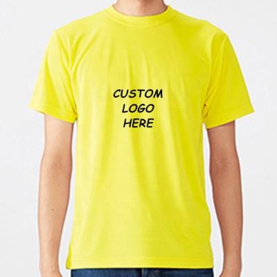 China Anti-wrinkle Men Soft Round Neck T-shirt Quick Dry Shirt Custom for sale