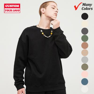 China Custom Logo Cotton Plain Crewneck Sweatshirt Oversized Men Pullover Unisex Anti-wrinkle Crewneck Empty Sweatshirts Sweater for sale