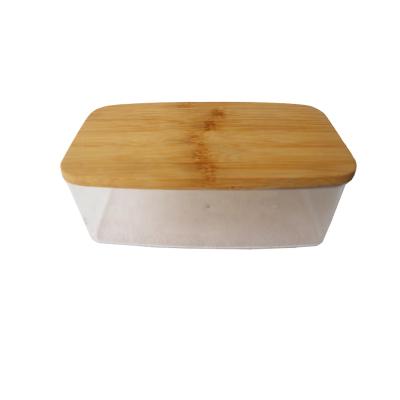 China Hot Sale Box Solid Wood Transparent Plastic Box With Bamboo Cover for sale