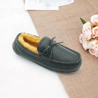 China Men's Casual Shoes Luxury Warmlab Fashion Trend Shiny Sheepskin Men's Boat Shoes Genuine Leather Men's Casual Shoes for sale