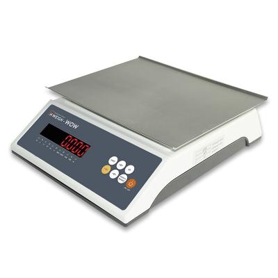 China Wow Large 40kg 1g Stainless Steel Table Top Digital Weight Desktop Scale 225x175mm for sale