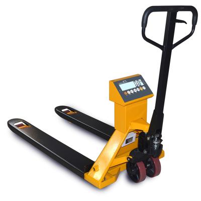 China Electronic Digital PHA RS232 Width Hand Pallet Jack Truck Weight Scale 540mm 680mm 1150x540mm/1220x680mm for sale