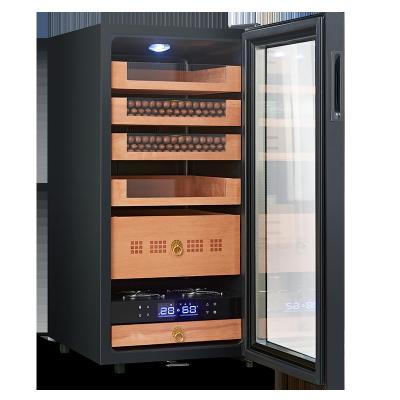 China Car Compressor Cigar Humidor Cabinet Small Digital Household Cigar Cooling Cabinet For Apartment for sale