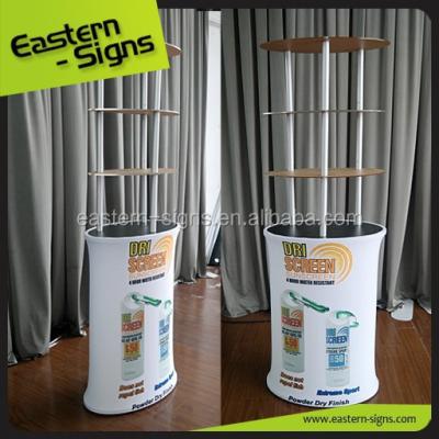 China interior & Outdoor promotion tension fabric display rack triangle display tower for sale