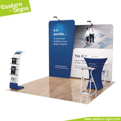 China Indoor Hot Sales Fair Expo 3x3 Tension Fabric Display Booth Portable Beauty Expo Display Stand for sale