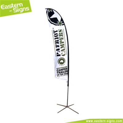 China Portable Customized Design Polyester Free Trade Display Set Feather Flag With Pole And Base for sale