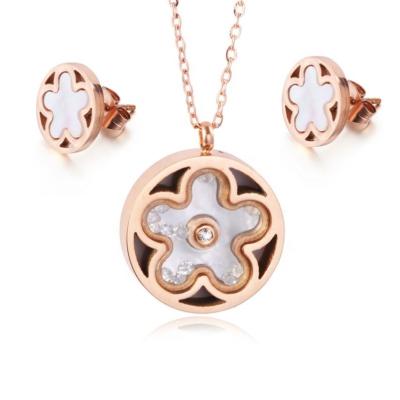 China 2019 New Design FASHIONABLE High Quality Titanium Flower Factory Direct Selling Gold Traditional Korean Jewelry for sale