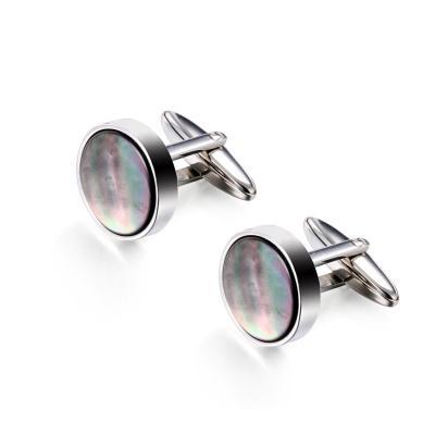 China High Quality Men's Initial Men's Formal Business Wedding Shirt Cufflinks Classic Silver Cufflinks Cuff Links for sale