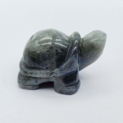 China China Natural Stone Engrave Labradorite Crystal Jade Turtle Crystal Carving Animals Crystal Gift for sale