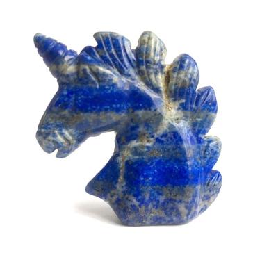 China Natural China Crystal Carved Jade Animals Lapis Lazulite Horses Crystal Engrave Horse Gift for sale