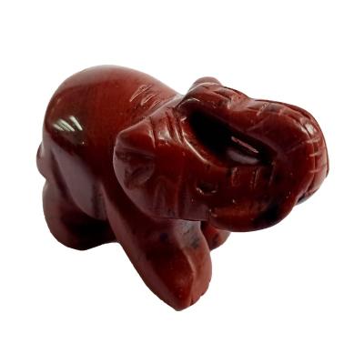 China Natural China Crystal Carved Jade Animals Red Obsidian Elephant Crystal Engrave Elephant Gifts for sale