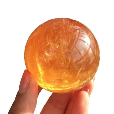 China Wholesale Natural Polished China Iceland Spar Crystal Ball Honey Calcite Sphere For Feng Shui for sale